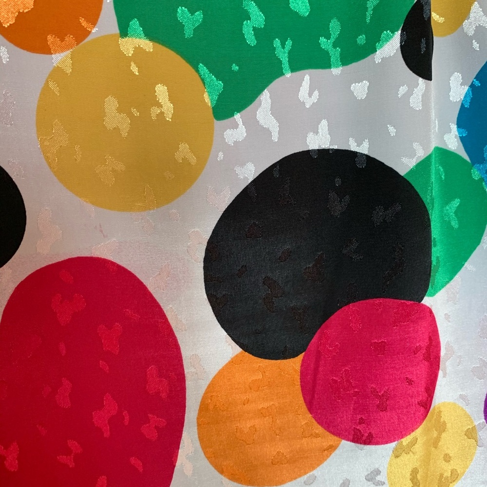 VINTAGE Colorful Polka Dot Blouse - Picture 3 of 4